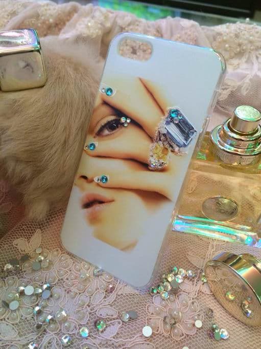 mobile phone case cover with crystal_ phone case accessories